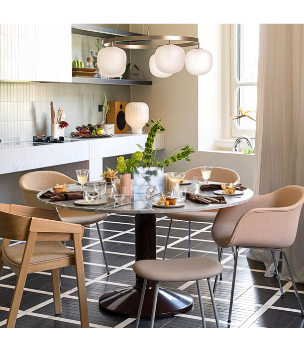 Muuto Rime Chandelier, gezandstraald glas