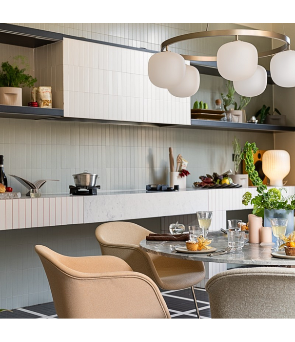 Muuto Rime Chandelier, gezandstraald glas