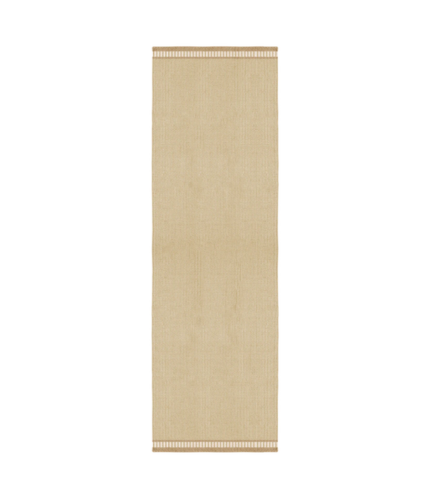 Layered  Röllakan Solid  Wool Rug - Marigold