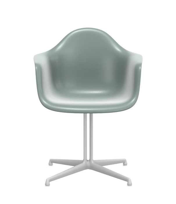 Vitra  Vitra Eames DAL Eetkamerstoel met arm, wit onderstel