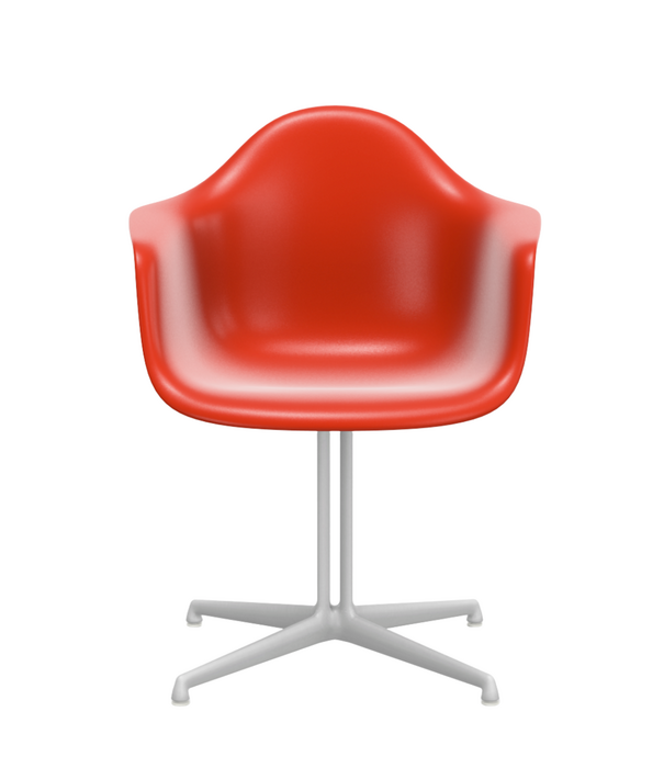 Vitra  Vitra Eames DAL Eetkamerstoel met arm, wit onderstel