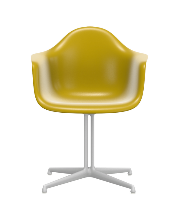 Vitra  Vitra Eames DAL Eetkamerstoel met arm, wit onderstel