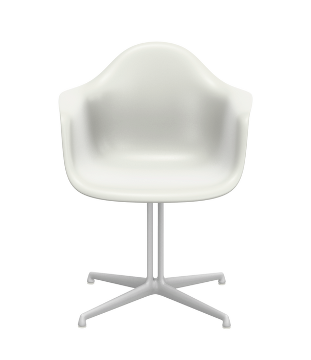 Vitra  Vitra Eames DAL Eetkamerstoel met arm, wit onderstel