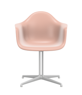 Eames DAL Eetkamerstoel met arm , wit onderstel