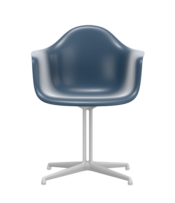 Vitra   Eames DAL Plastic Eetkamerstoel met arm , wit onderstel