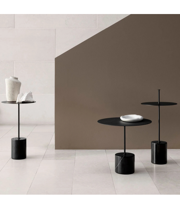 Wendelbo Calibre Bijzettafel Laag, zwart - Nero Marquina marble