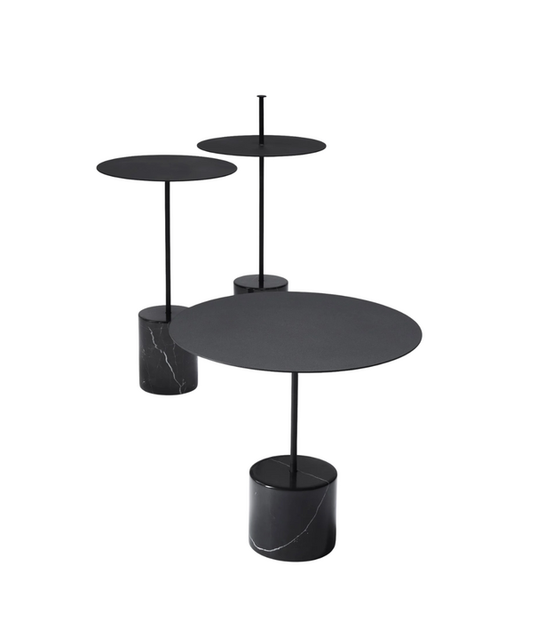 Wendelbo Calibre Bijzettafel Laag, zwart - Nero Marquina marble