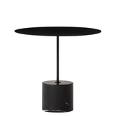Calibre Side Table Low, black  - Nero Marquina marble