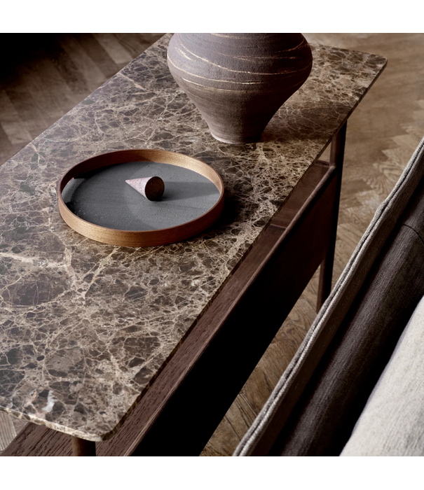 Wendelbo Collect Console Table Low, brown Emperador marble