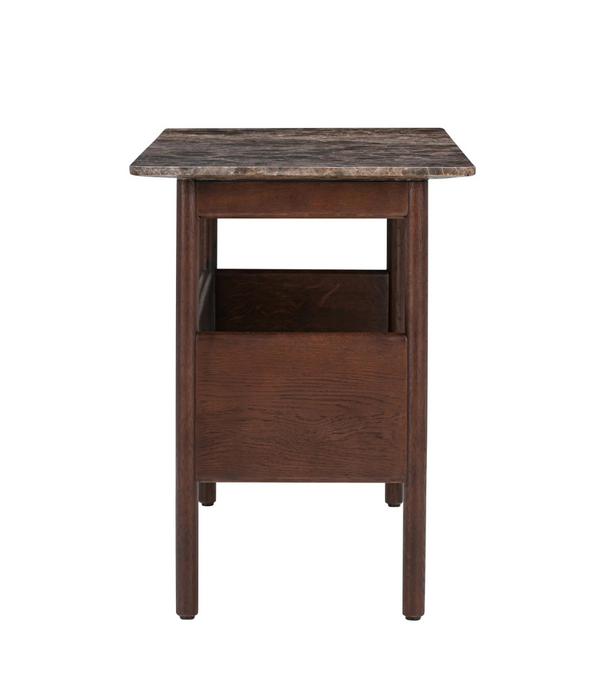 Wendelbo Collect Console Table Low, brown Emperador marble