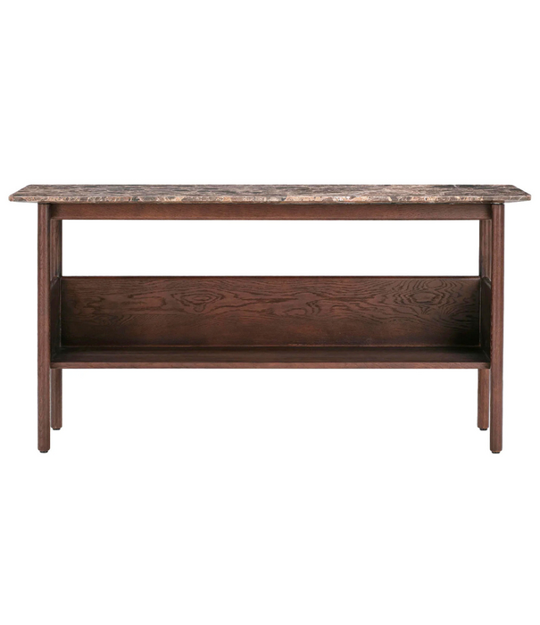 Wendelbo Collect Console Table Low, brown Emperador marble