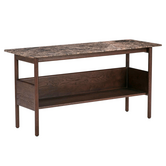 Collect Console Table Low, brown Emperador marble