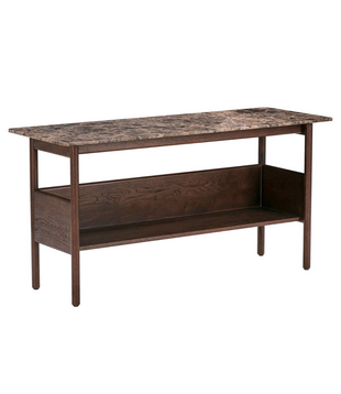Collect Console Table Low, brown Emperador marble 120cm