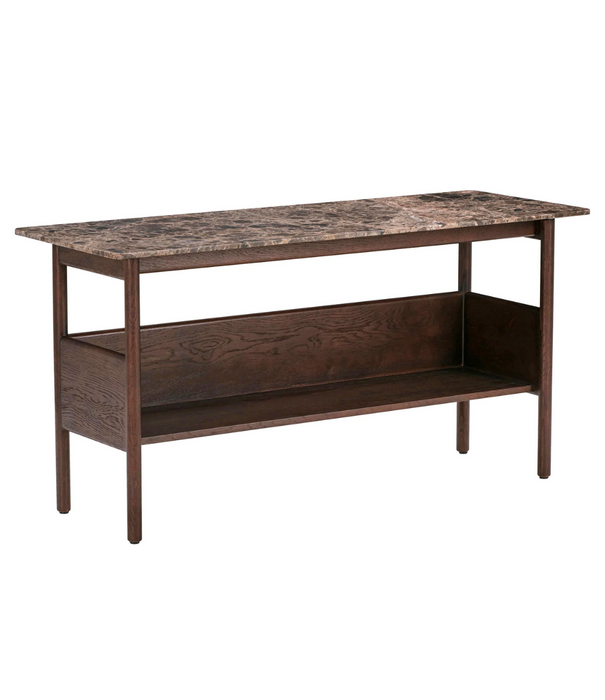 Wendelbo Collect Console Tafel Low, bruin Emperador marmer