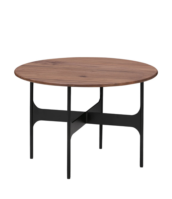 Wendelbo Floema Salontafel Medium walnoot, zwart voet