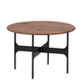Floema Salontafel Medium walnoot, zwart voet