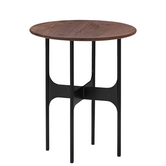 Floema Salontafel Small walnoot, zwart voet