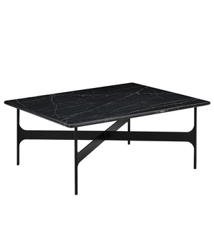 Floema Square Coffee Table black Nero marble