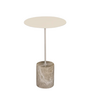 Calibre Bijzettafel Hoog, sand, Crema Diva marmer