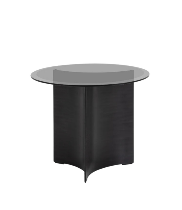 Wendelbo Arc Bijzettafel Small  staal, glas top