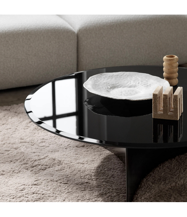 Wendelbo Arc Sofa Table Large steel, glass top