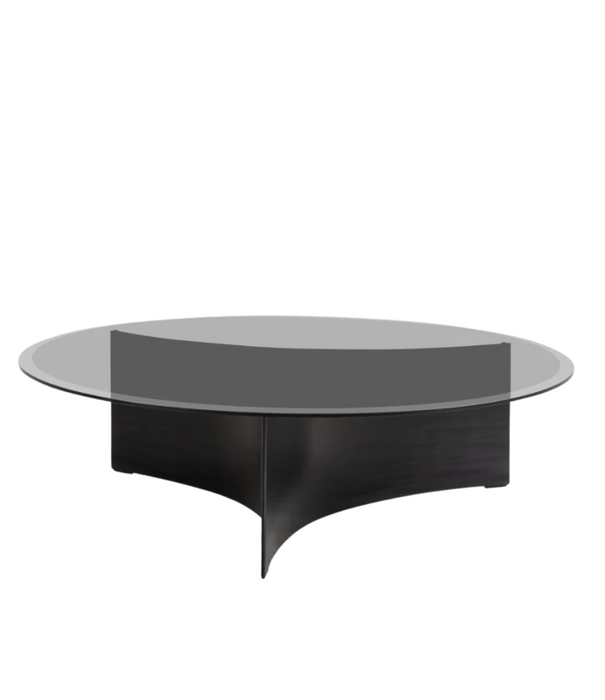 Wendelbo Arc Salontafel Large staal, glas top