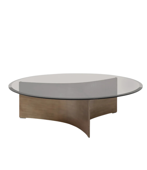 Wendelbo Arc Sofa Table Large steel, glass top
