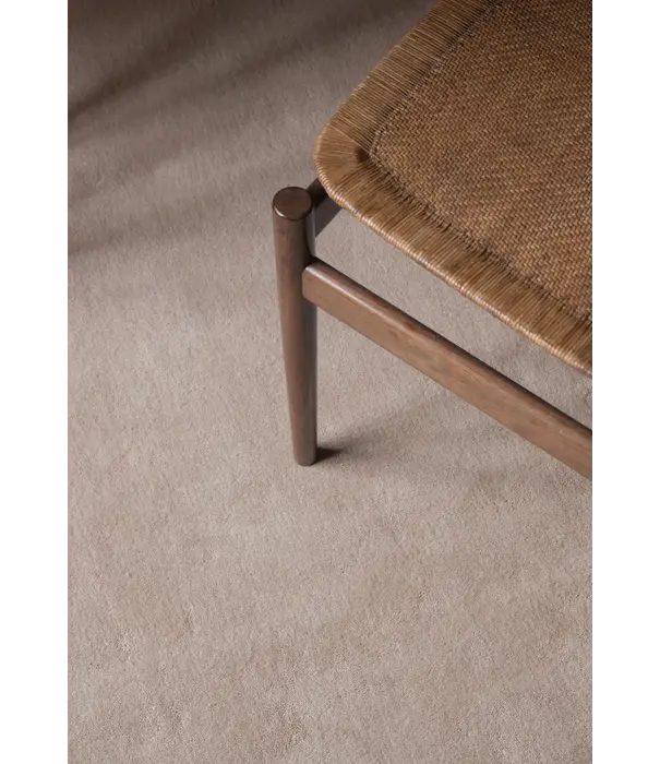 Layered  Solid Wool  Wool Rug - Oatmeal