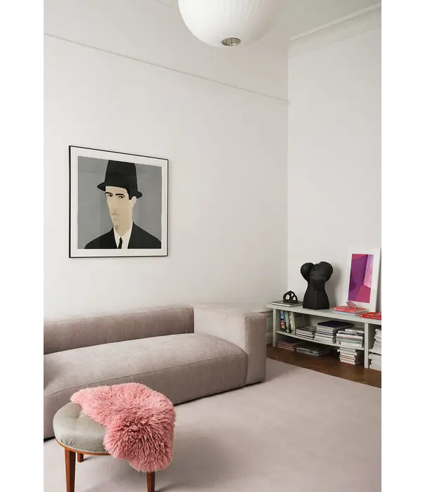 Layered  Solid Wool  Wool Rug - Oatmeal