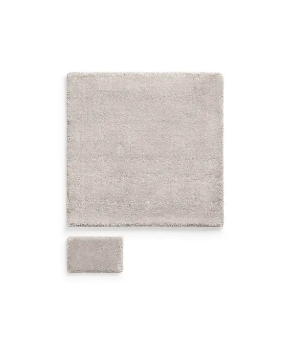 Layered  Solid Wool  Wool Rug - Oatmeal