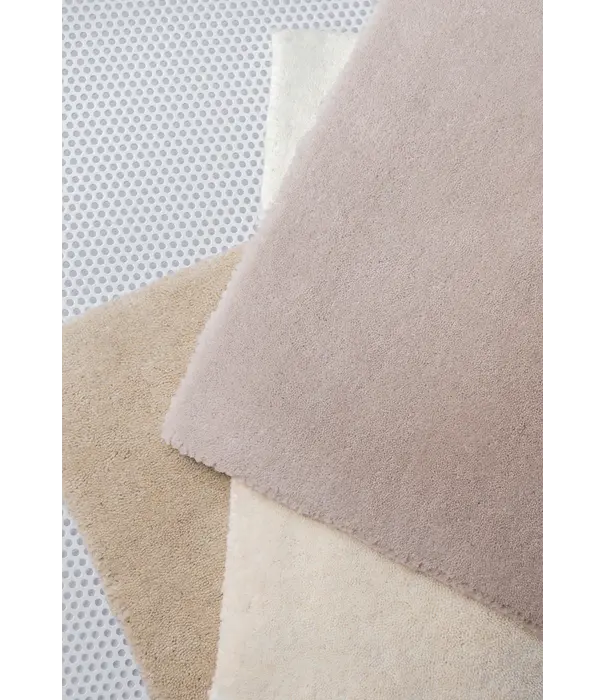 Layered  Solid Wool  Wool Rug - Soft Yellow