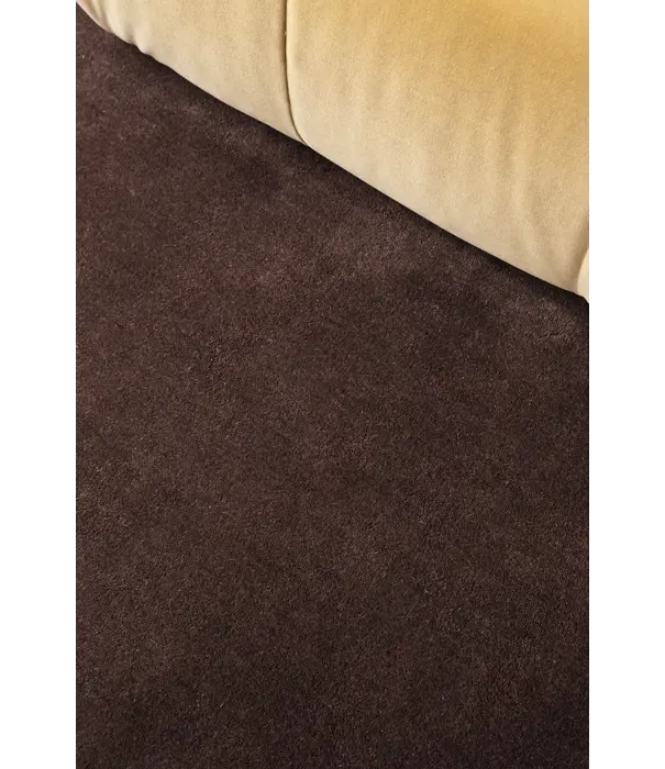 Layered  Solid Wool  Wool Rug - Chicory Coffee