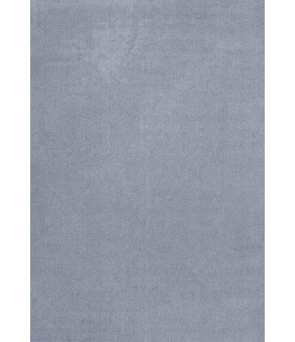 Layered  Solid Wool  Wool Rug - Sky Blue