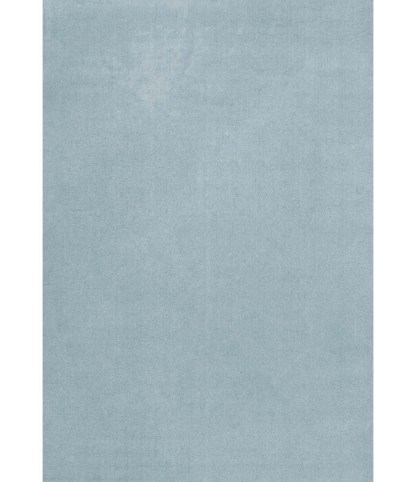 Layered  Solid Wool  Wool Rug - Blue Clair