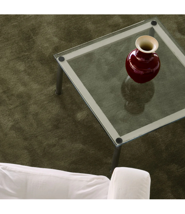 Layered  Solid Wool Rug - Capulet Olive