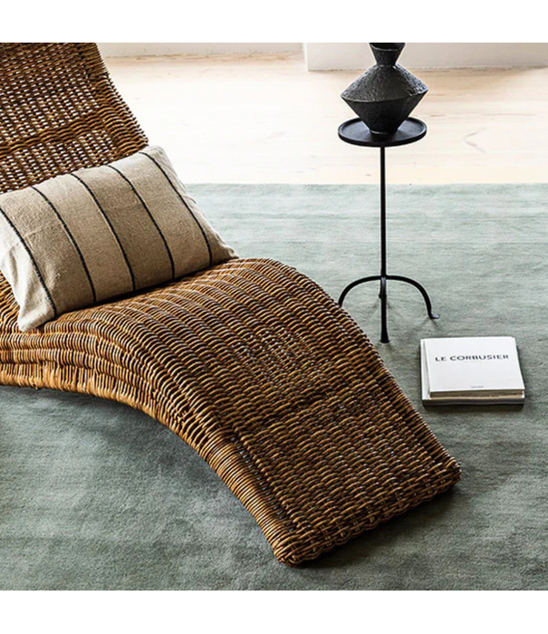 Layered  Solid Wool Rug - Sage