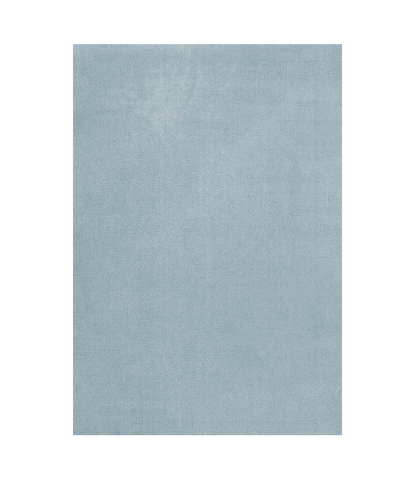 Layered  Solid Wool Rug - Blue Clair