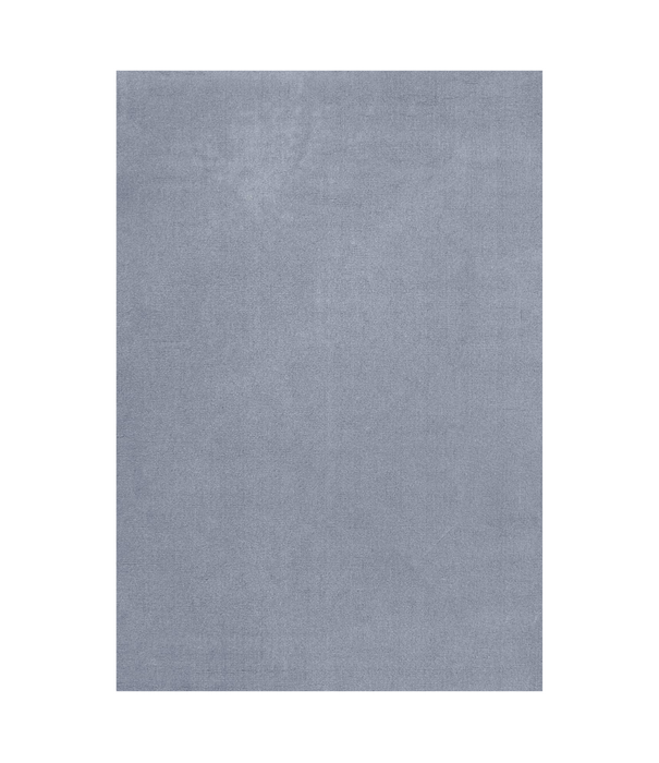 Layered  Solid Wool Rug - Sky Blue