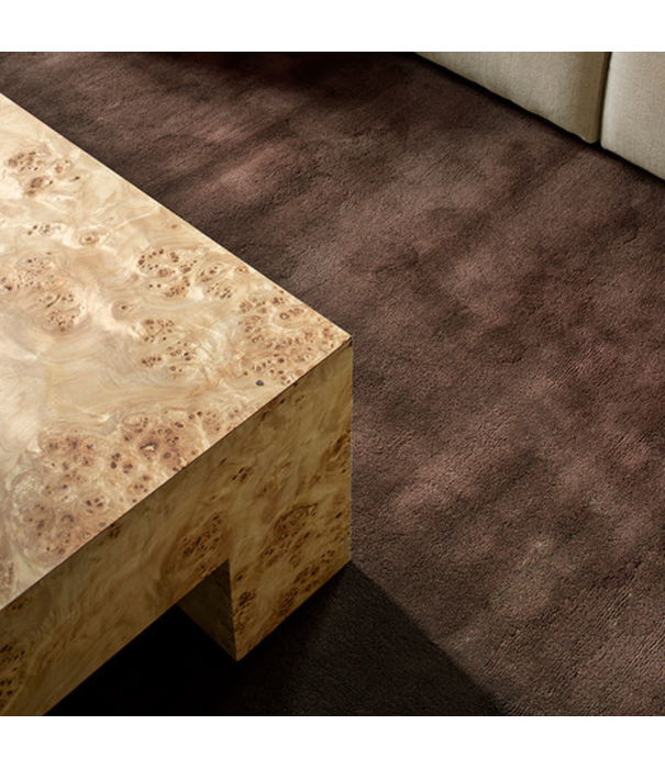 Layered  Solid Wool Rug - Chicory Coffee