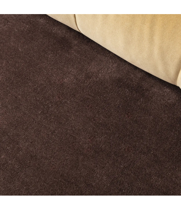 Layered  Solid Wool  Wool Rug - Chicory Coffee