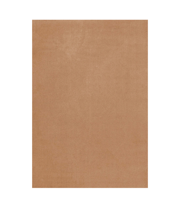 Layered  Solid Wool Rug - Caramel
