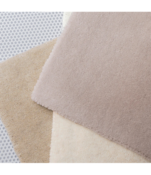 Layered  Solid Wol  Vloerkleed - Oatmeal