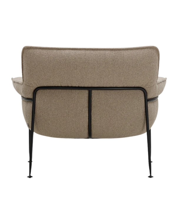 Wendelbo Duvet Lounge Stoel zwart staal, Cuddle 4 sand
