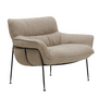 Duvet Lounge Stoel zwart staal, Cuddle 4 sand