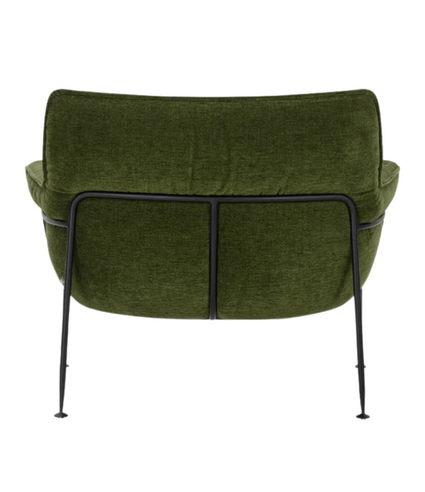 Wendelbo Duvet Lounge Stoel zwart staal, Zest 6 green