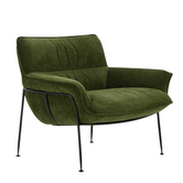 Duvet Lounge Chair black steel, Zest 6 green