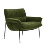 Duvet Lounge Stoel zwart staal, Zest 6 green