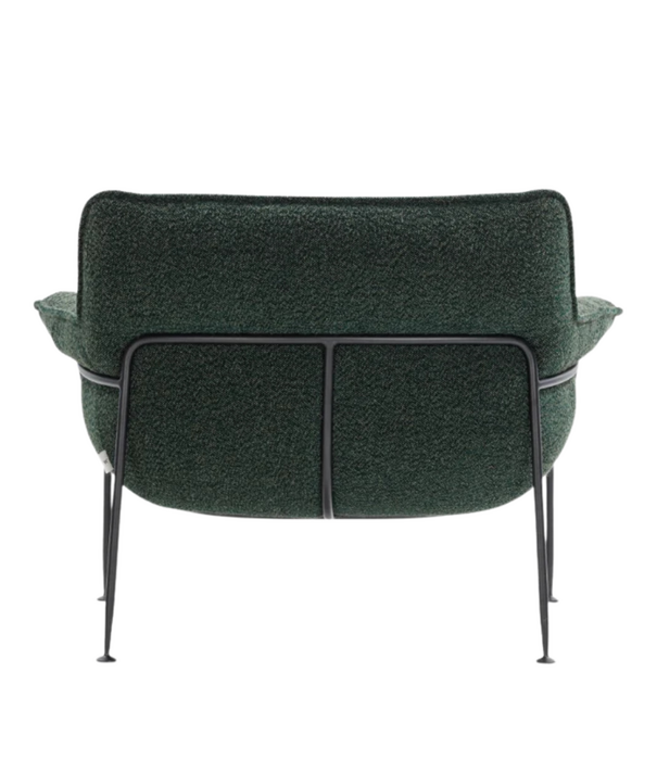 Wendelbo Duvet Lounge Chair black steel, Spectrum 10 green
