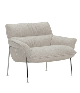 Duvet Lounge Chair chrome, Bosa 04 cream / grey