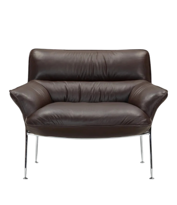 Wendelbo Duvet Lounge Chair chrome, Parma leather mocca